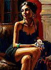 Fabian Perez Red on Red IV painting